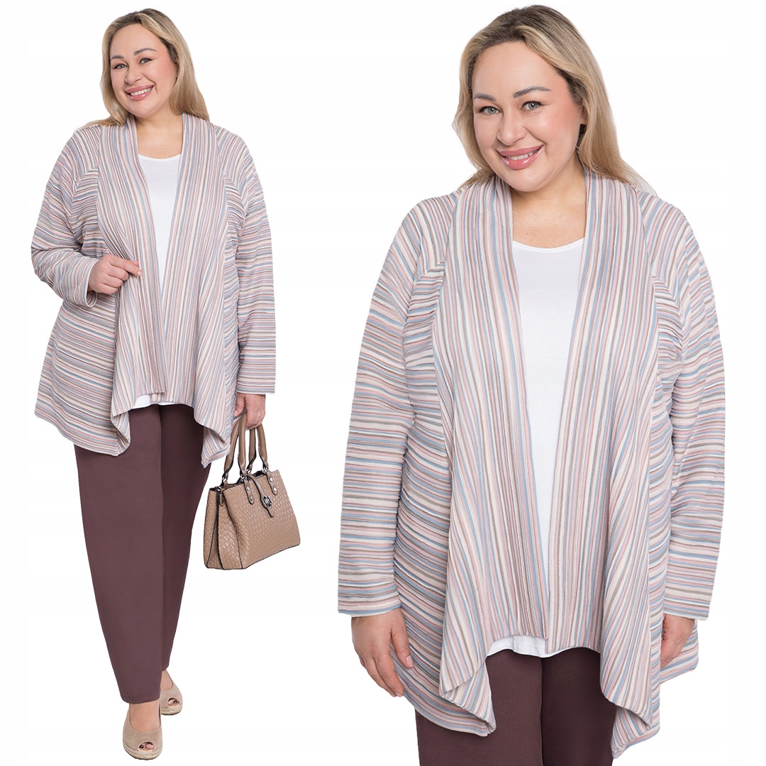 Kardigan s pastelovými proužky 48