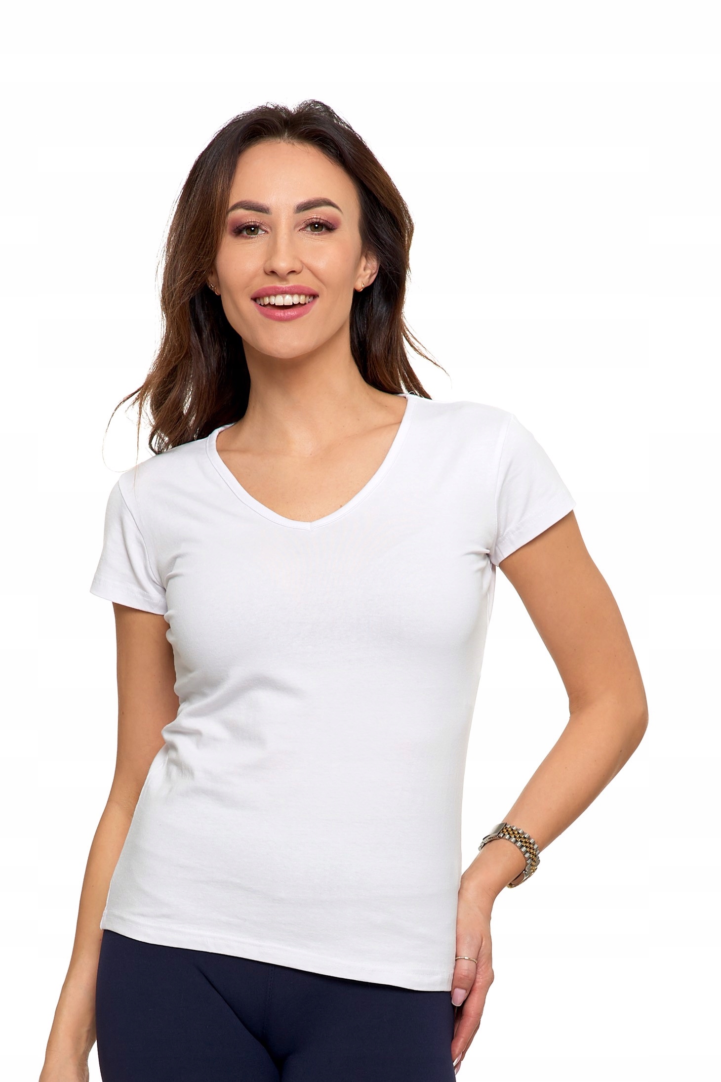 T-SHIRT KOSZULKA DAMSKA BAWEŁNIANA MORAJ 3PAK KRÓTKI RĘKAW KLASYCZNA L Wzór dominujący bez wzoru