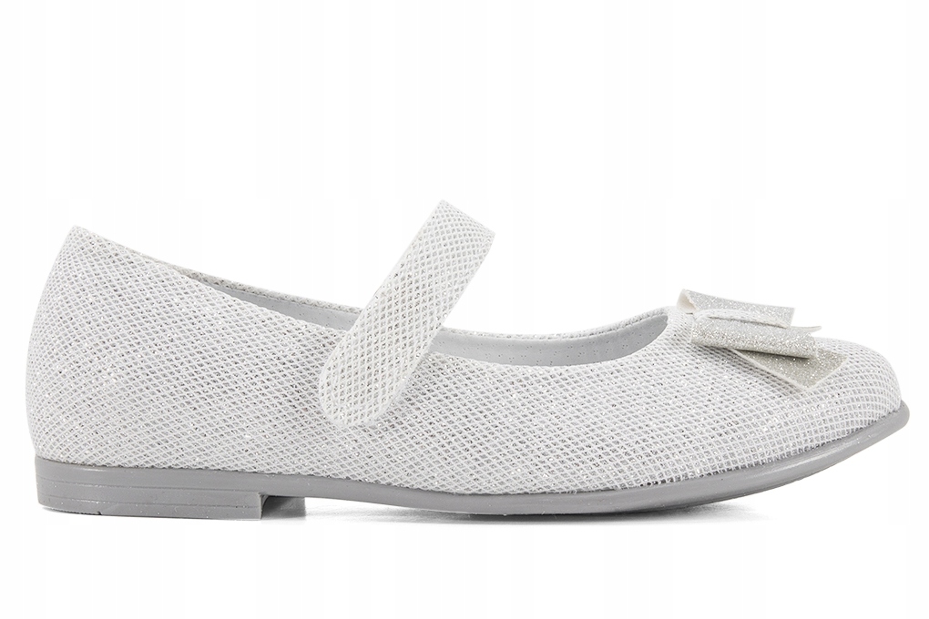 KORNECKI 6802 BALERINKI DZIEWCZĘCE PÓŁBUTY srebrne Marka Kornecki