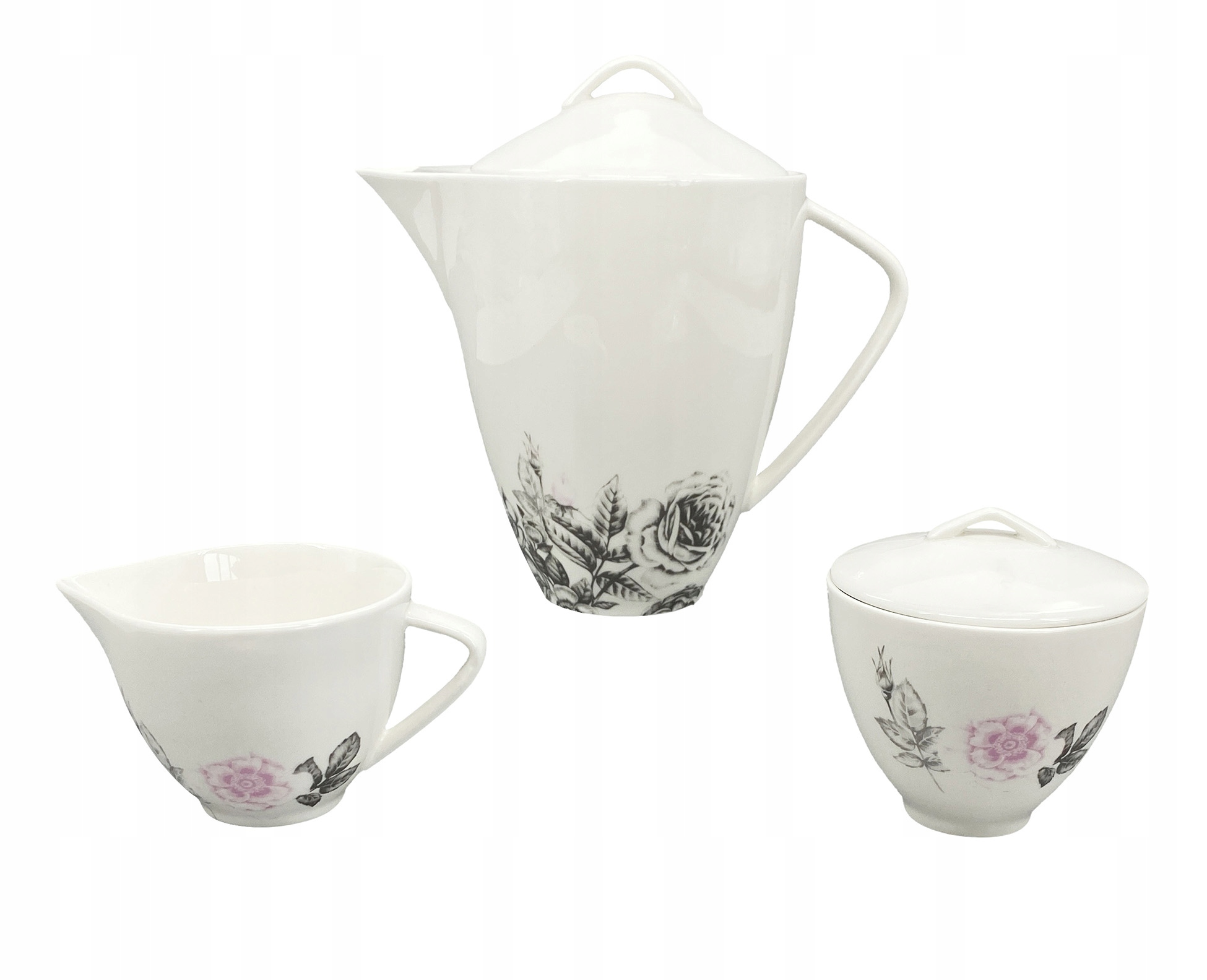 5dielna súprava Rose (Kanvica 1600ml, mliečenka 150ml, cukornička 150ml)