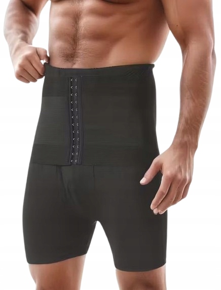 Wyszczuplające Bokserki Zapinany Gorsetowy Pas Modelująca Bielizna XL