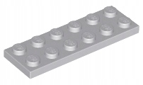

Lego Płytka 2x6 szara jasna 3795 5szt