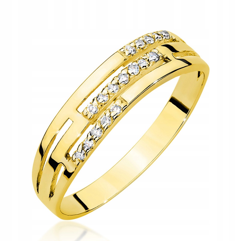 

Pierścionek Złoty Z Brylantami 0,15ct