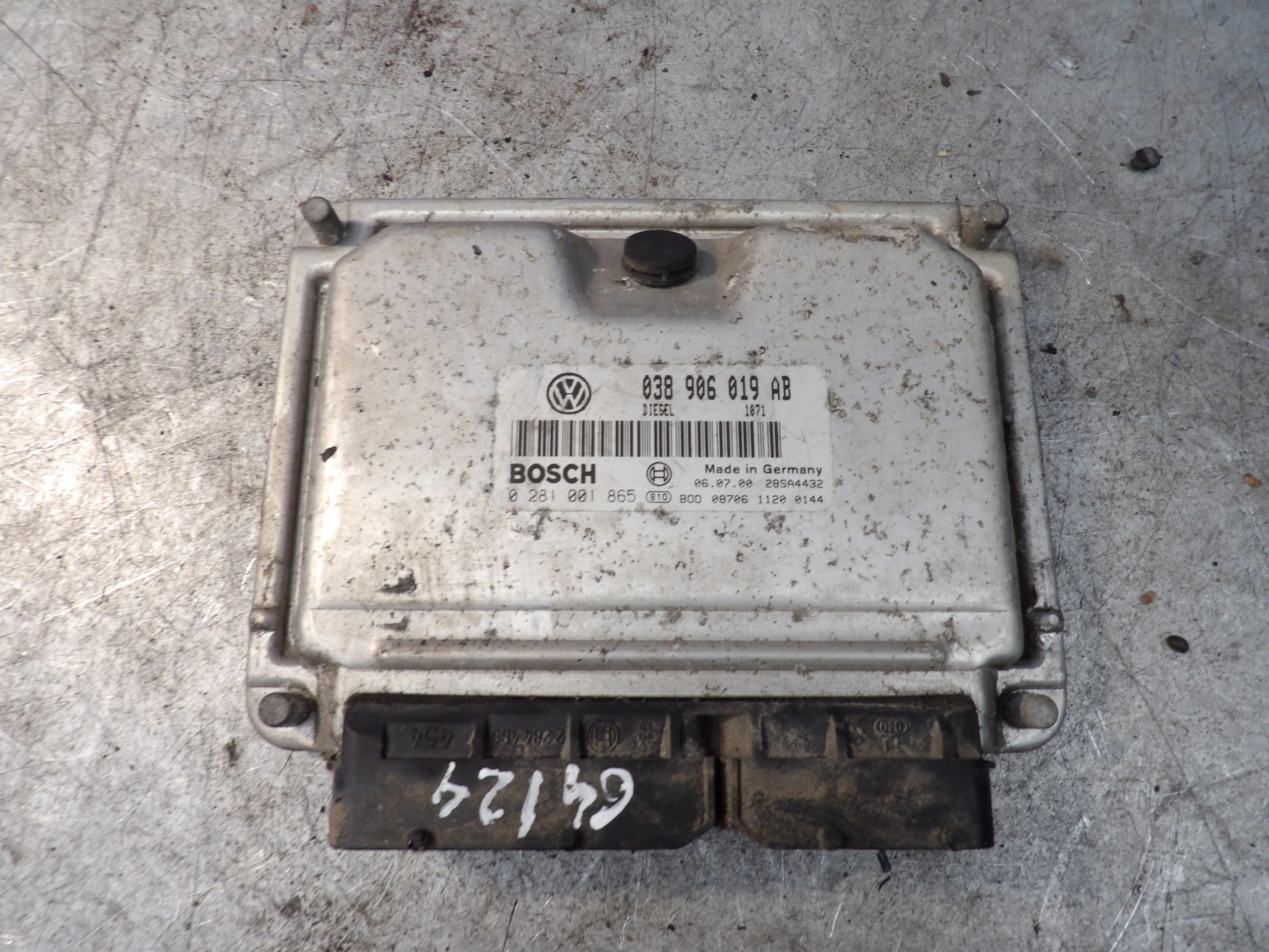 Seat Alhambra computer, control unit 038906019AB 0281001865