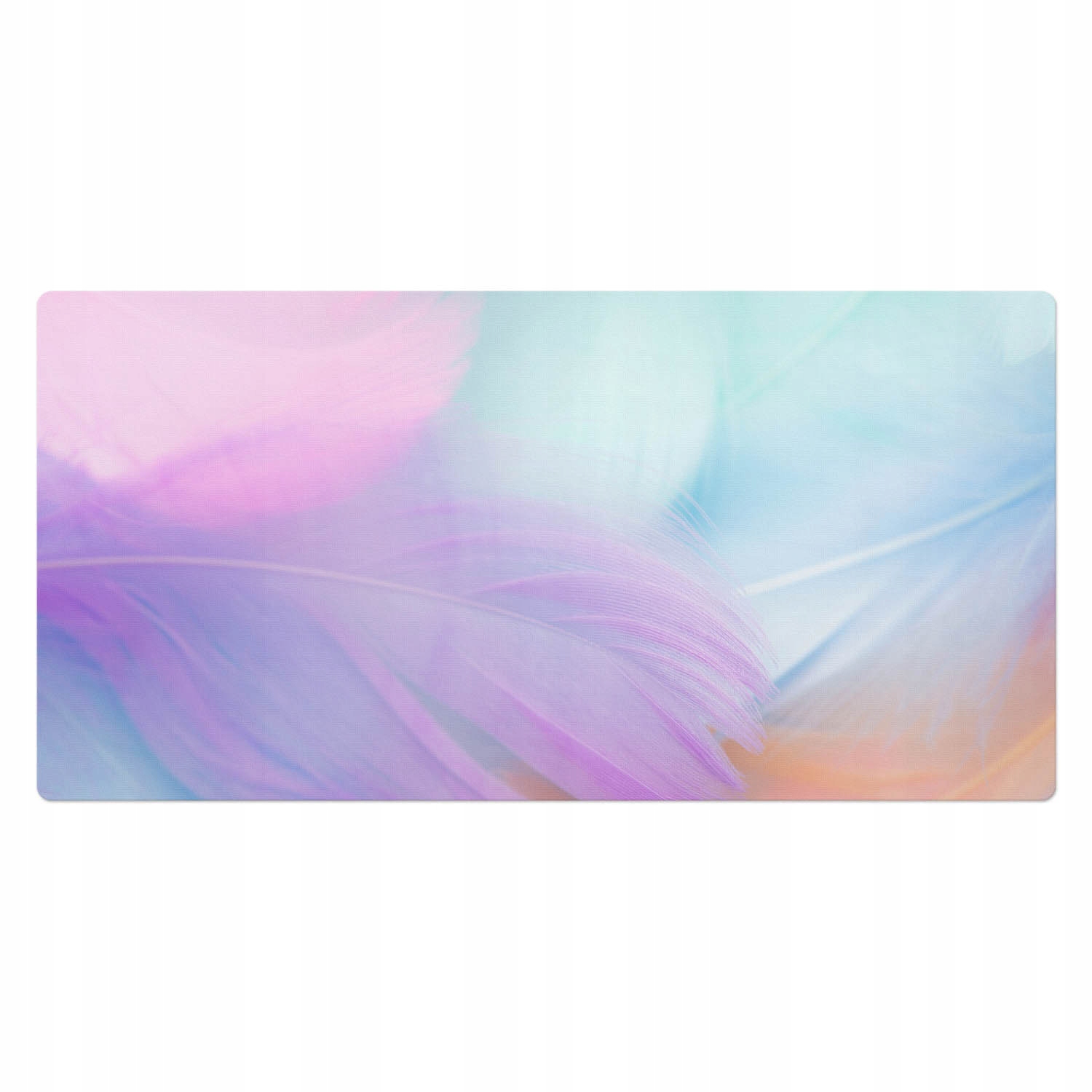 Vinylová podložka na psací stůl Jemné peří v pastelovém odstínu 100 x 50 cm