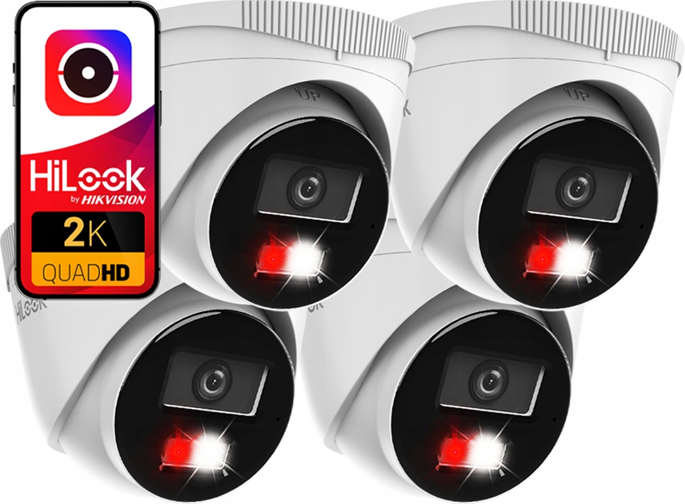 Sada 4 Ip kamier 4MPx PoE Hilook By Hikvision IPCAM-T4-30DL Vonkajšia