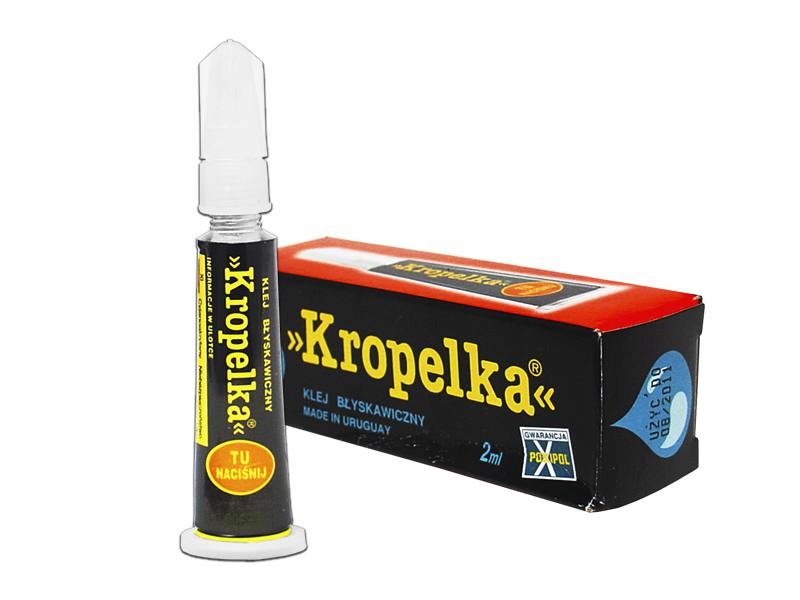 KLEJ KROPELKA 2ML DO METALU DREWNA SZKŁA PLASTIKU