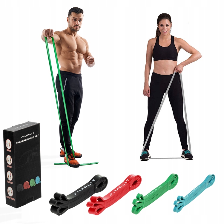 

Gumy Taśmy Oporowe Zestaw 4 szt 3,5-35KG Simplit