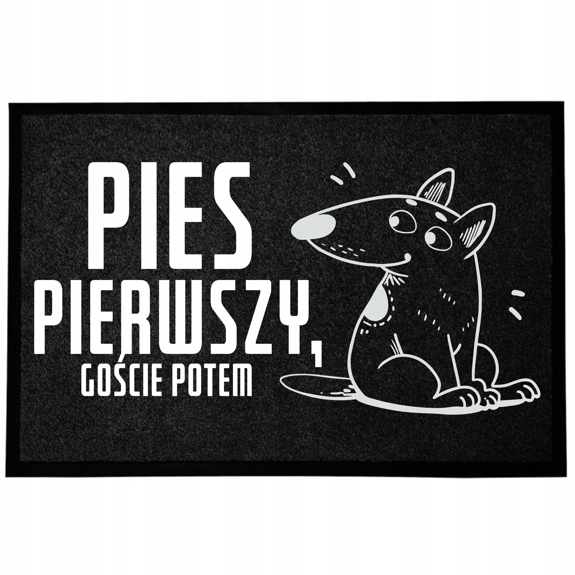 Vstupní Rohožka Černá 40X60 CM Pod Dveře Pro Psy, První Pes