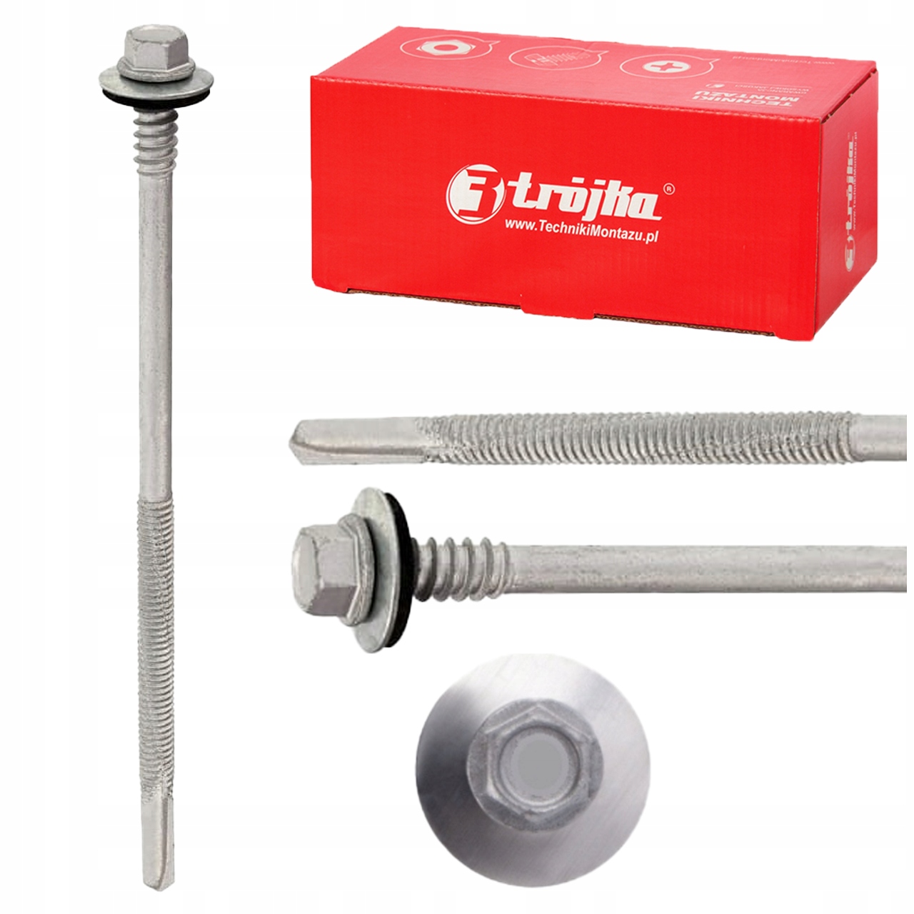 WKRĘTY SAMOWIERCĄCE do 12mm DO PŁYT WARSTWOWYCH OCYNK EPDM 175mm | 50 SZTUK