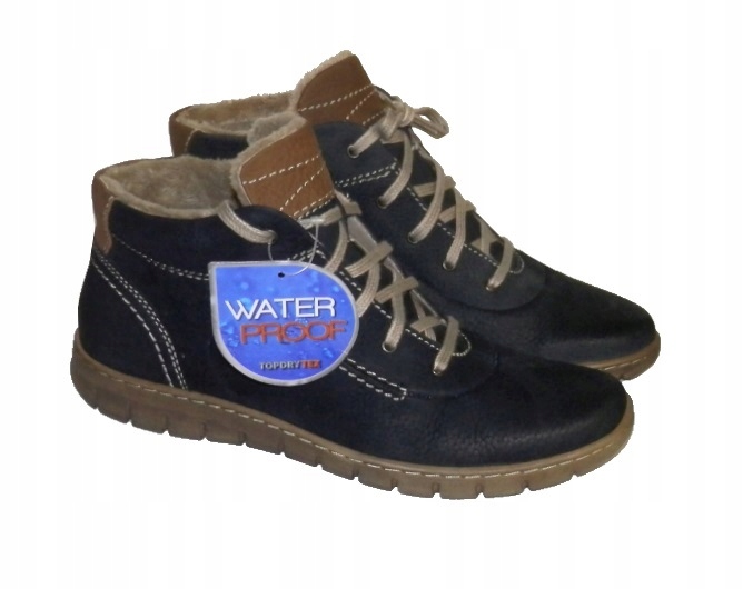 Kotníkové Boty Pánské Boty Josef Seibel Zateplené Přírodní Kůží Voděodolné 41