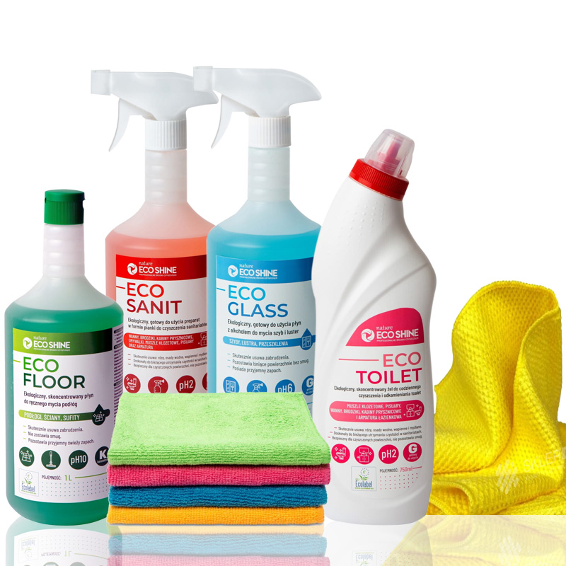 Levně EcoShine Eco Set ekologická sada mytí koupelny toalet umyvadla spár