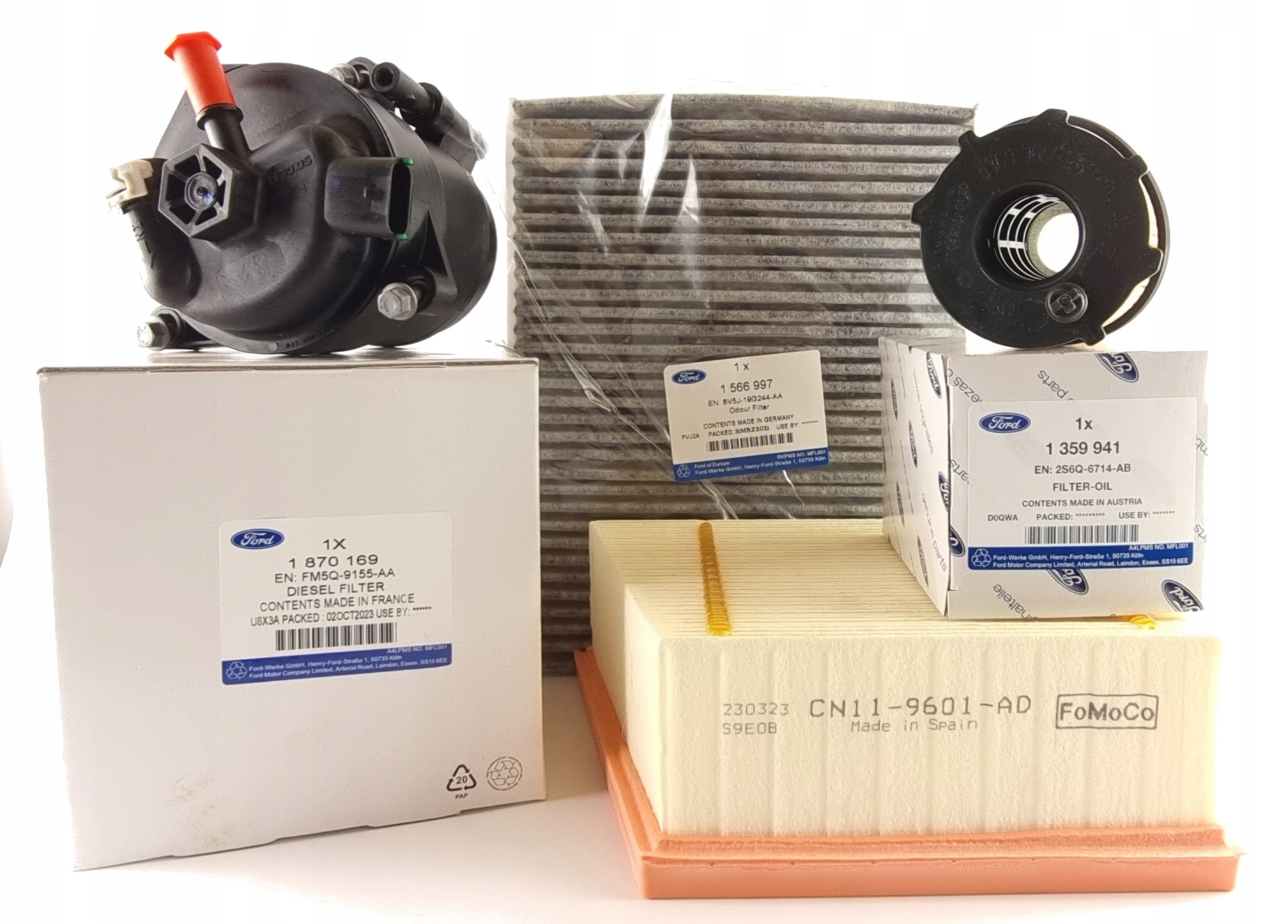 Sada 4 Filtrů Ford Oe Fiesta 2013-2019 1.5 L Sohc Diesel