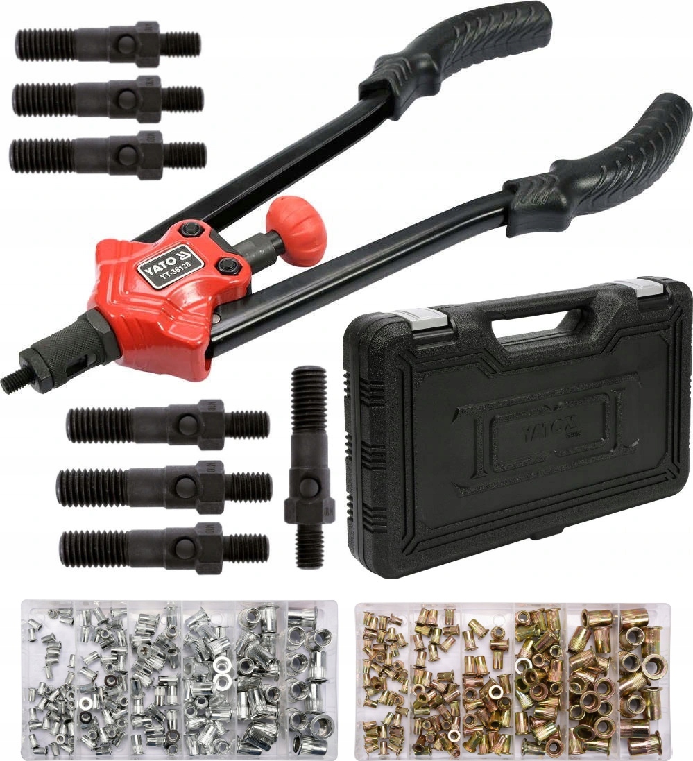 

Nitownica Ręczna Yato M3-M12 +nitonakrętki 300 Szt