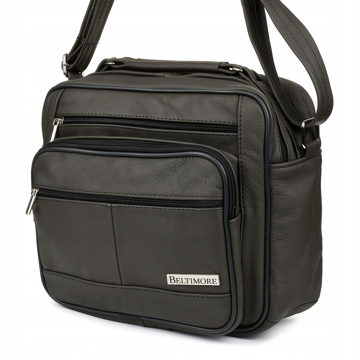 Pánská kožená taška do práce z kůže Beltimore, klasická, prostorná přes rameno