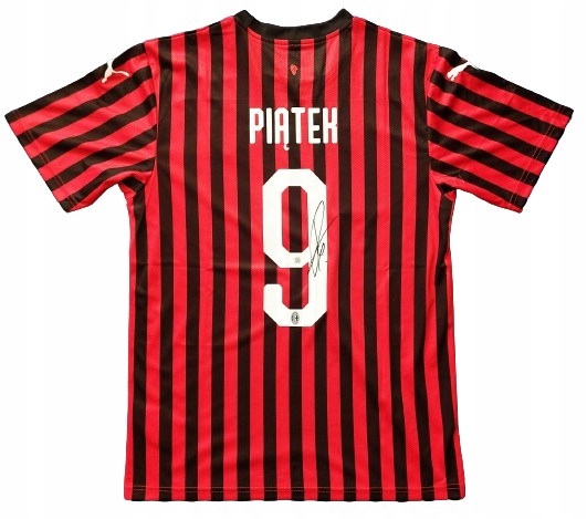 KRZYSZTOF PIĄTEK koszulka AC Milan z AUTOGRAFEM + CERTYFIKAT EURO 2024