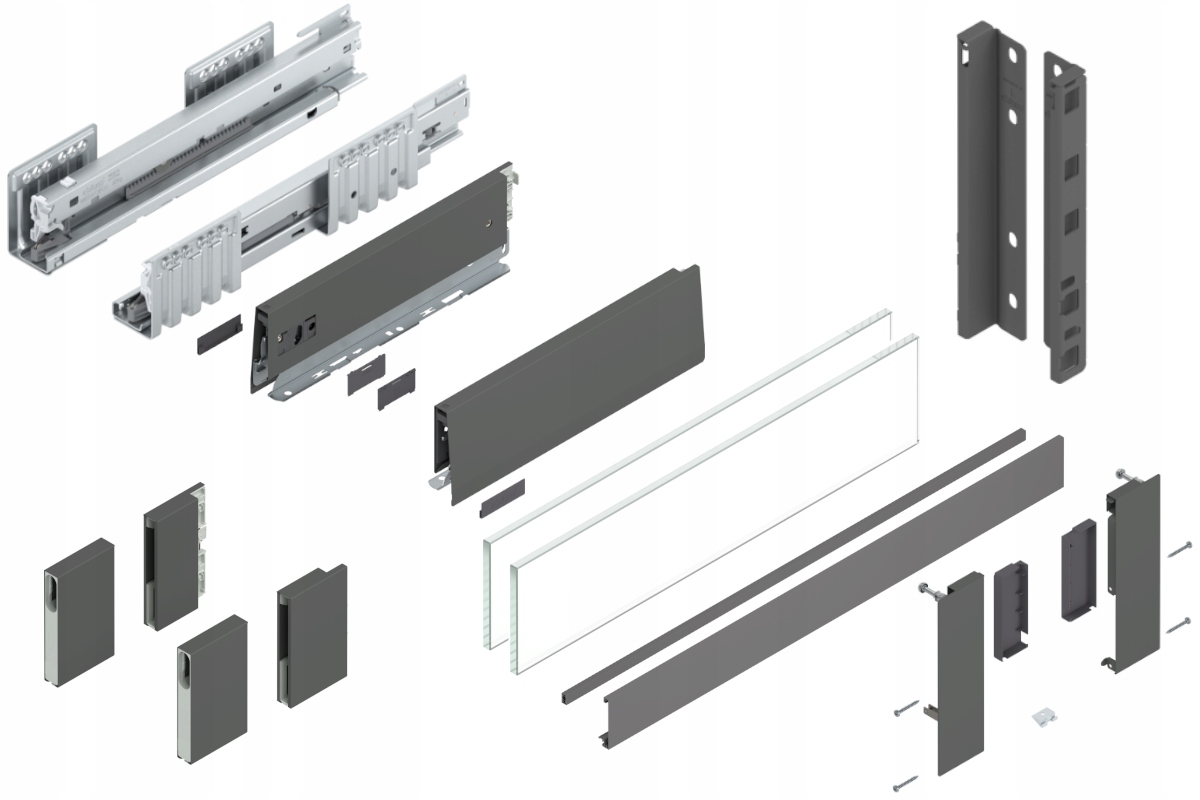 Blum Šuplík Merivobox 350 Vysoká E vnitřní Antr 40 kg