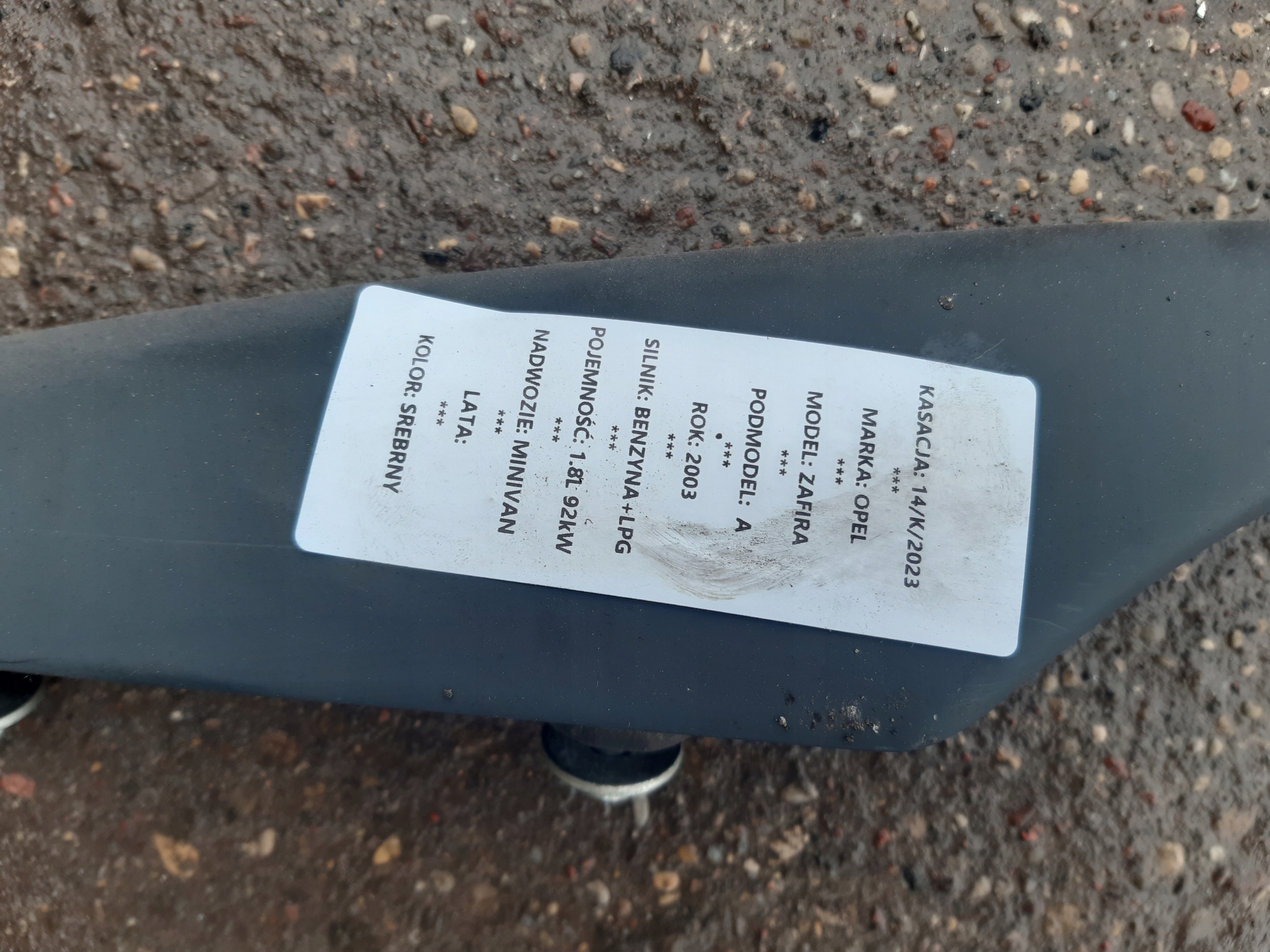 RELINGI DACHOWE 2SZT OPEL ZAFIRA A Producent części Opel OE