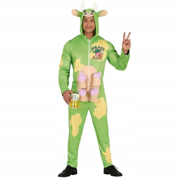 Kostým Pivní Kráva Čerstvé Pivo Zlatý Nápoj Zábavné Převleky M