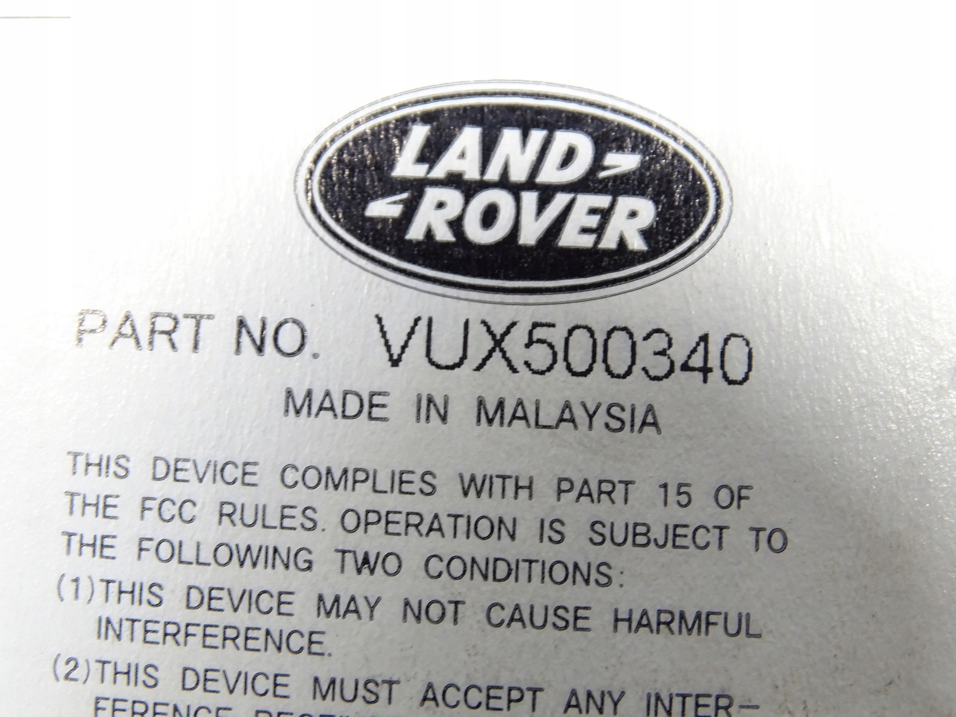 RADIO FABRYCZNE CD RANGE ROVER L320 VUX500340