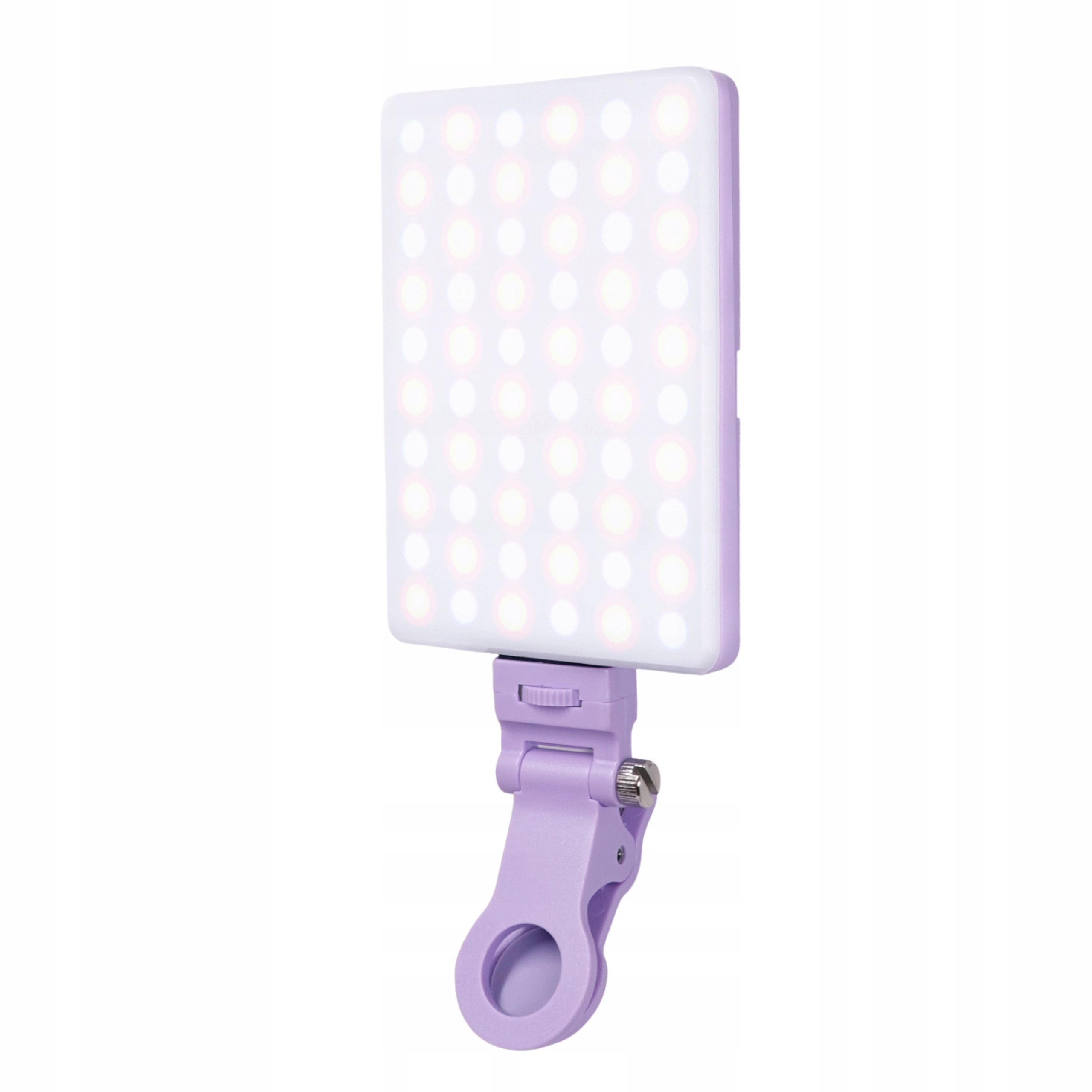 Led lampička pro telefon Klips Selfie Lampa pro fotografie make-upu Kosmetická fialová