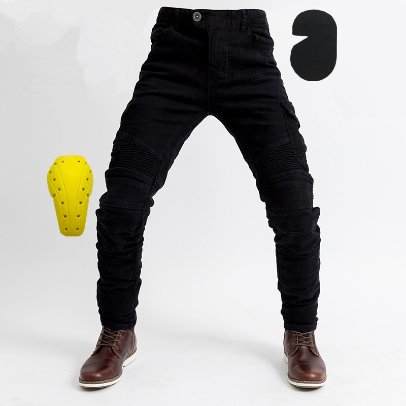 SPODNIE MOTOCYKLOWE BOJÓWKI MĘSKIE JEANSY KEVLAR Rozmiar XL