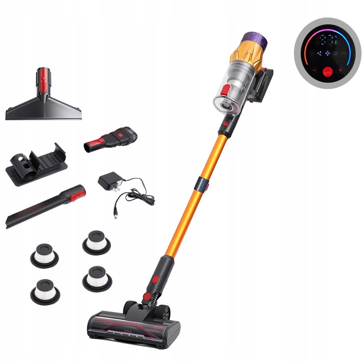 Bezdrátový tyčový vysavač 550 W 35 kPa s bezkartáčovým motorem a dotykovou obrazovkou