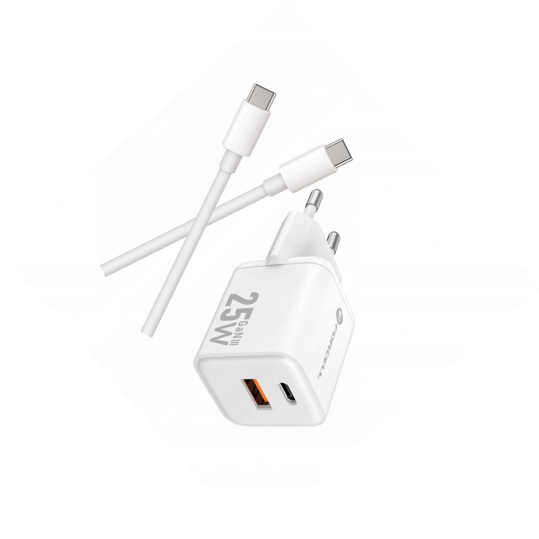 Szybka ładowarka Gan 25W z długim kablem Usb-c do Motorola Moto G05