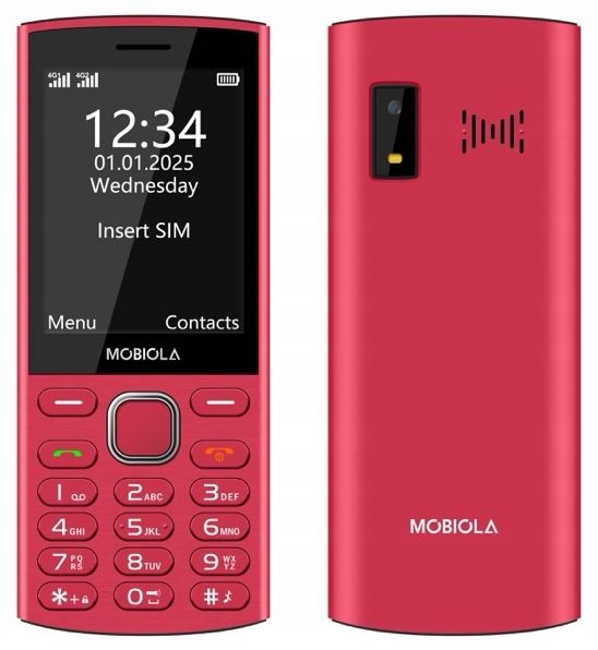 Mobilní telefon Mobiola MB4280 48 Mb 128 Mb 4G (lte) červený