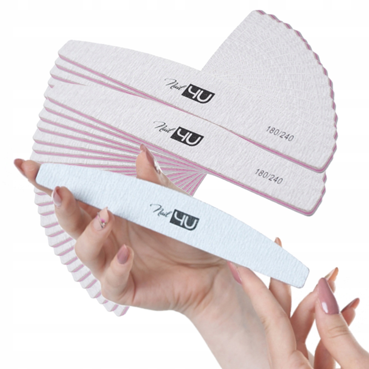 

25x Nail4U Pilnik Łódka 180/240 Basic III zebra