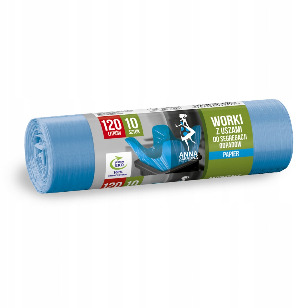 

Az Worki z uszami do segregacji 120l 10szt. Papier