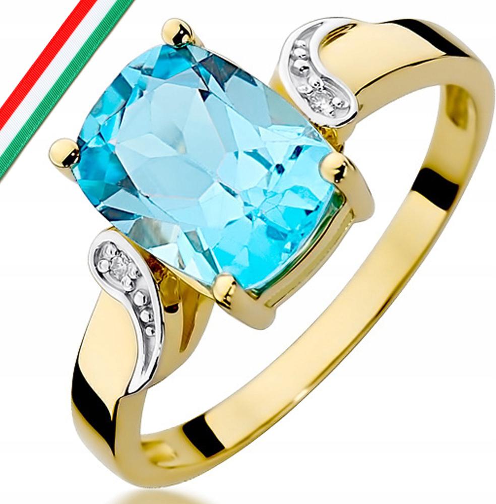 Zlatý prstýnek 585 elegantní s diamanty 17, módní vzor pro ni 14k