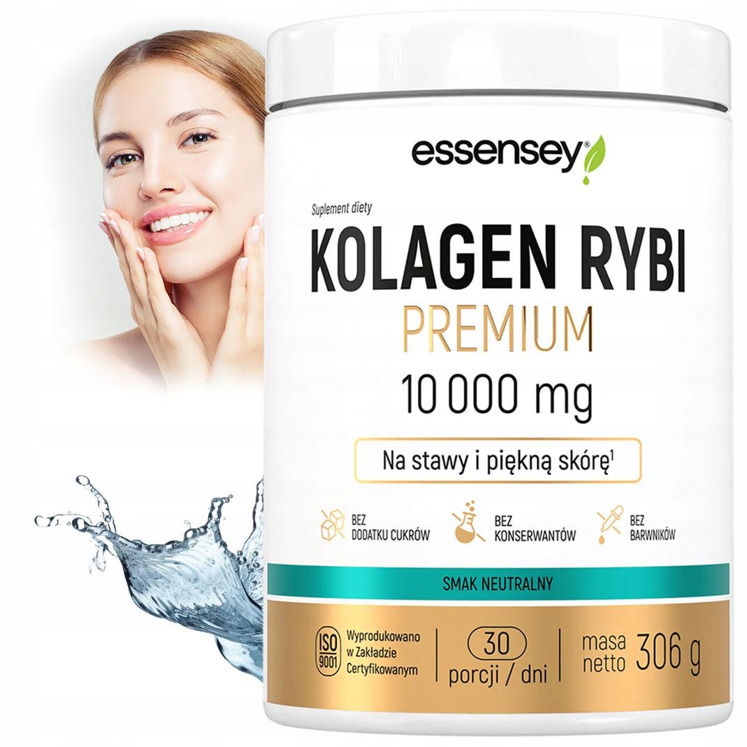 Rybí Kolagen 10000 mg Premium Klouby Pleť Vlasy Nehty Kyselina hyaluronová Vitamín C D3