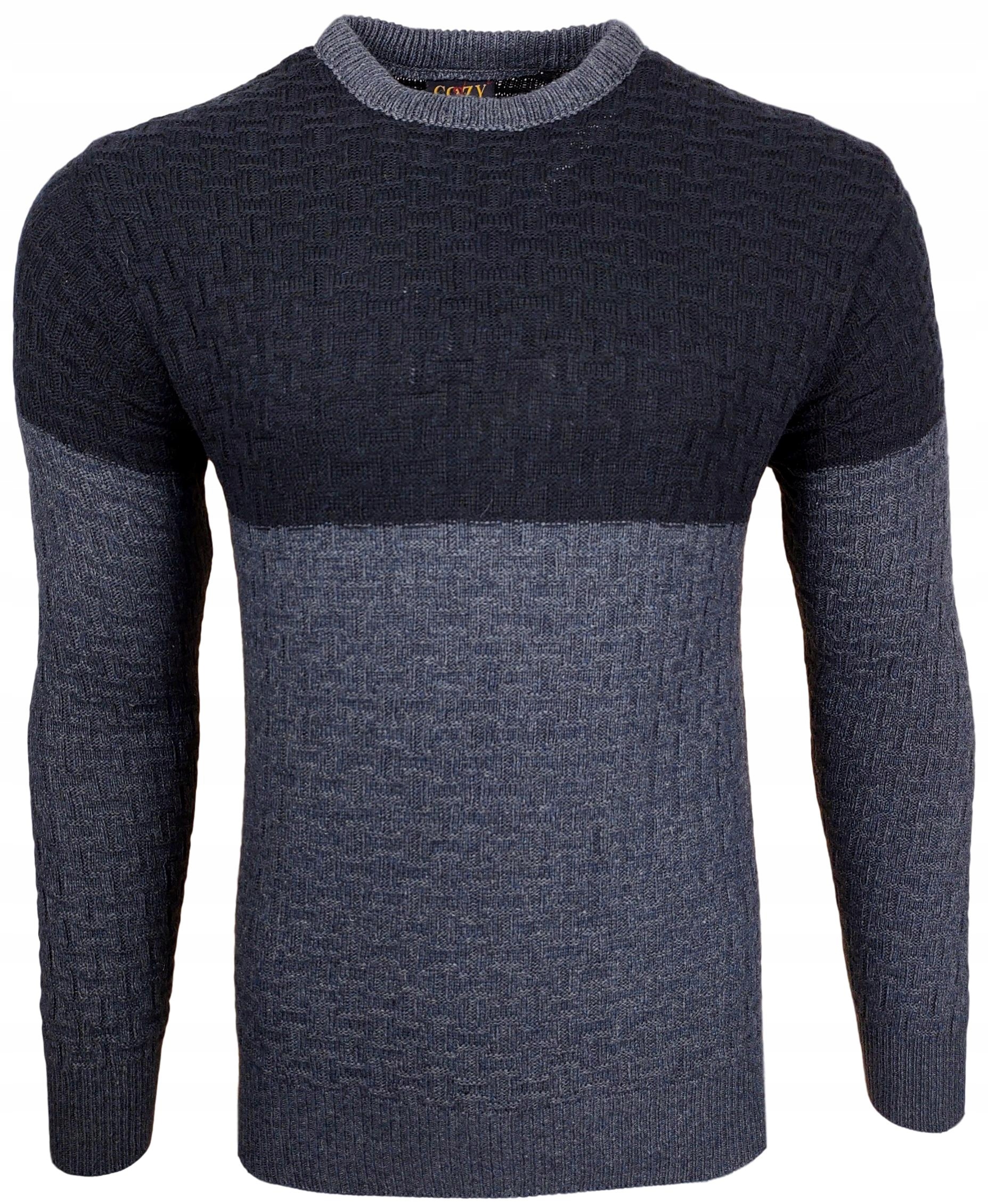 

Sweter Męski Wełniany W179 Bardzo Ciepły r. XXL