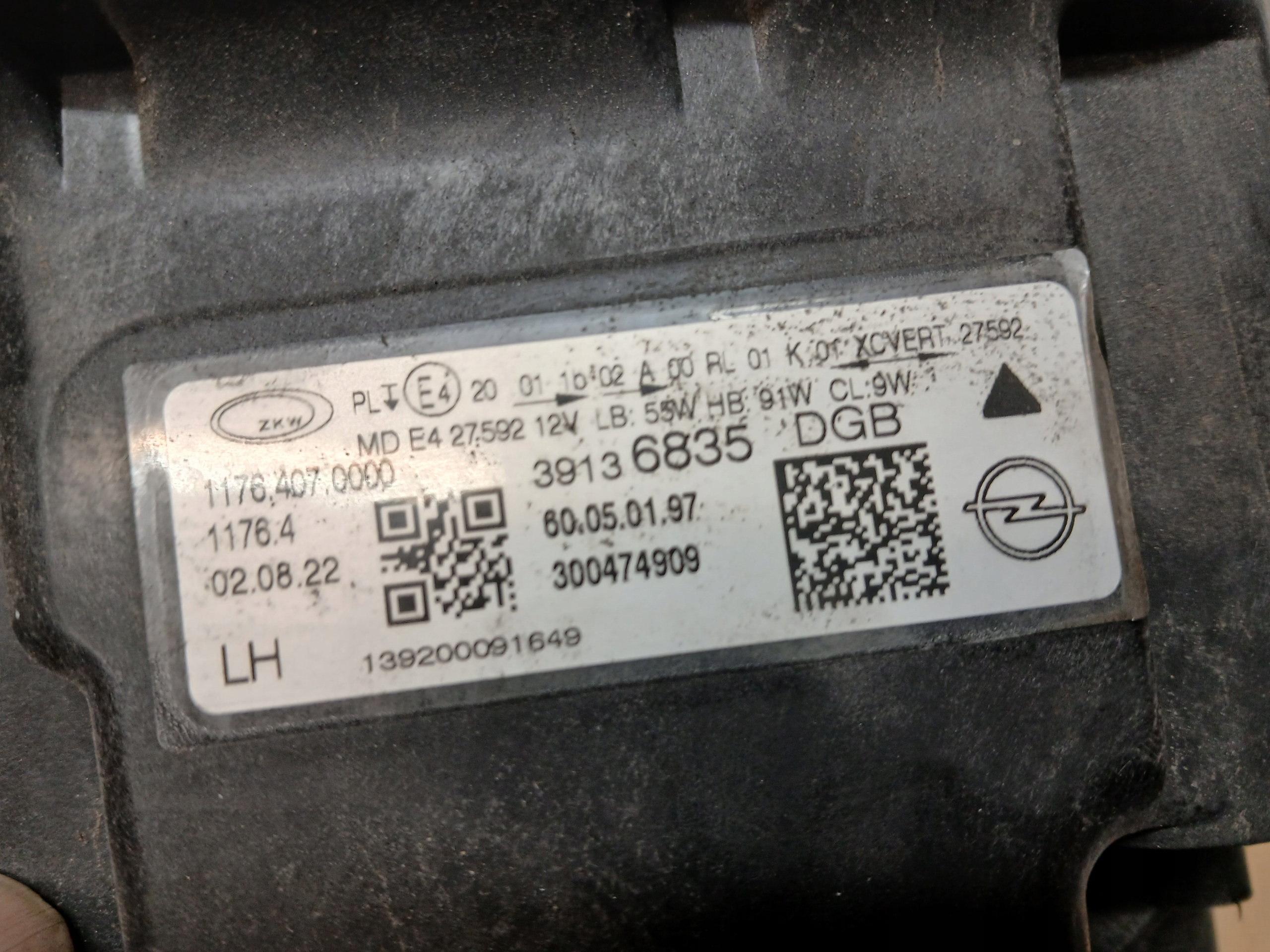 light front left OPEL INSIGNIA B LIFT FULL LED 39136835