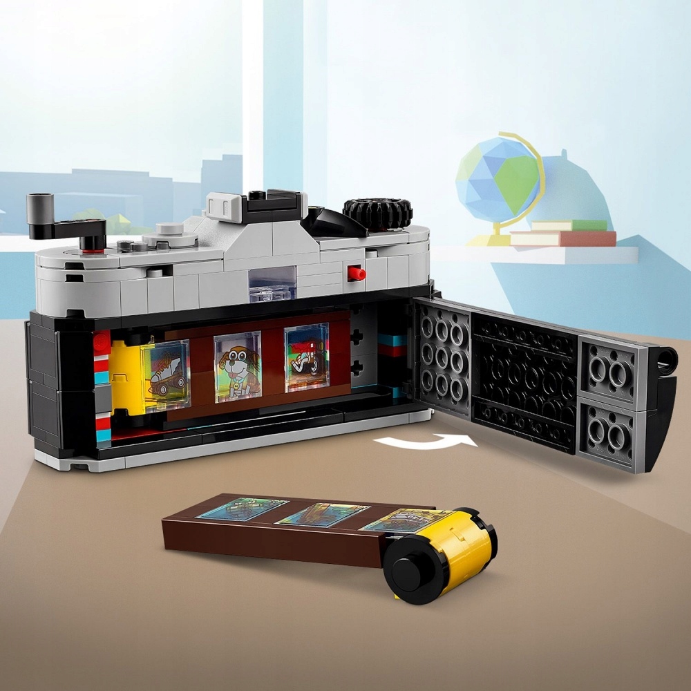 LEGO APARAT KAMERA TELEWIZOR W STYLU RETRO Z KLISZĄ 3w1 Stan opakowania oryginalne