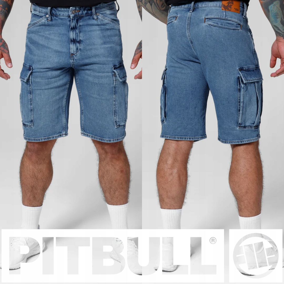 Pitbull Pánské Džínové Kraťasy West Coast Cargo Deerhorn Classic Wash 29