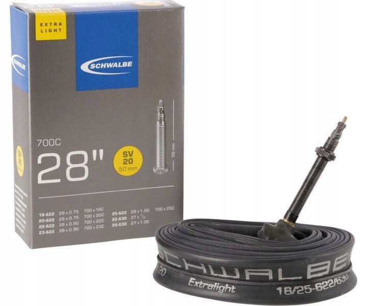 

Dętka szosowa Schwalbe SV-20 50mm extra light SV20