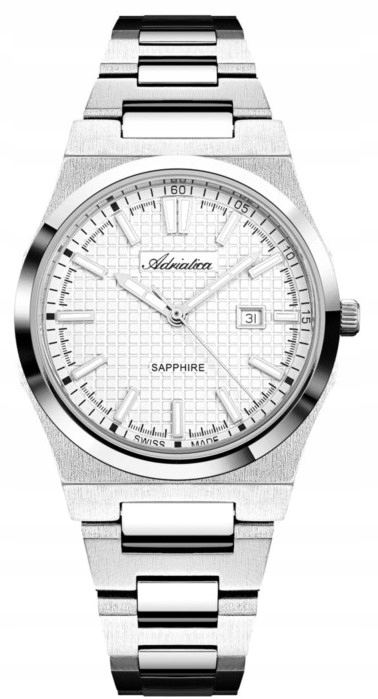 Nové Originální dámské hodinky Adriatica A3326.5113Q stříbrné gravírování švýcarského typu