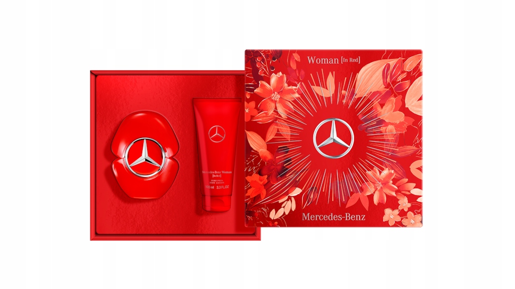 Mercedes dámský dárek set Woman In Red balzám 100 ml parfém 90 ml