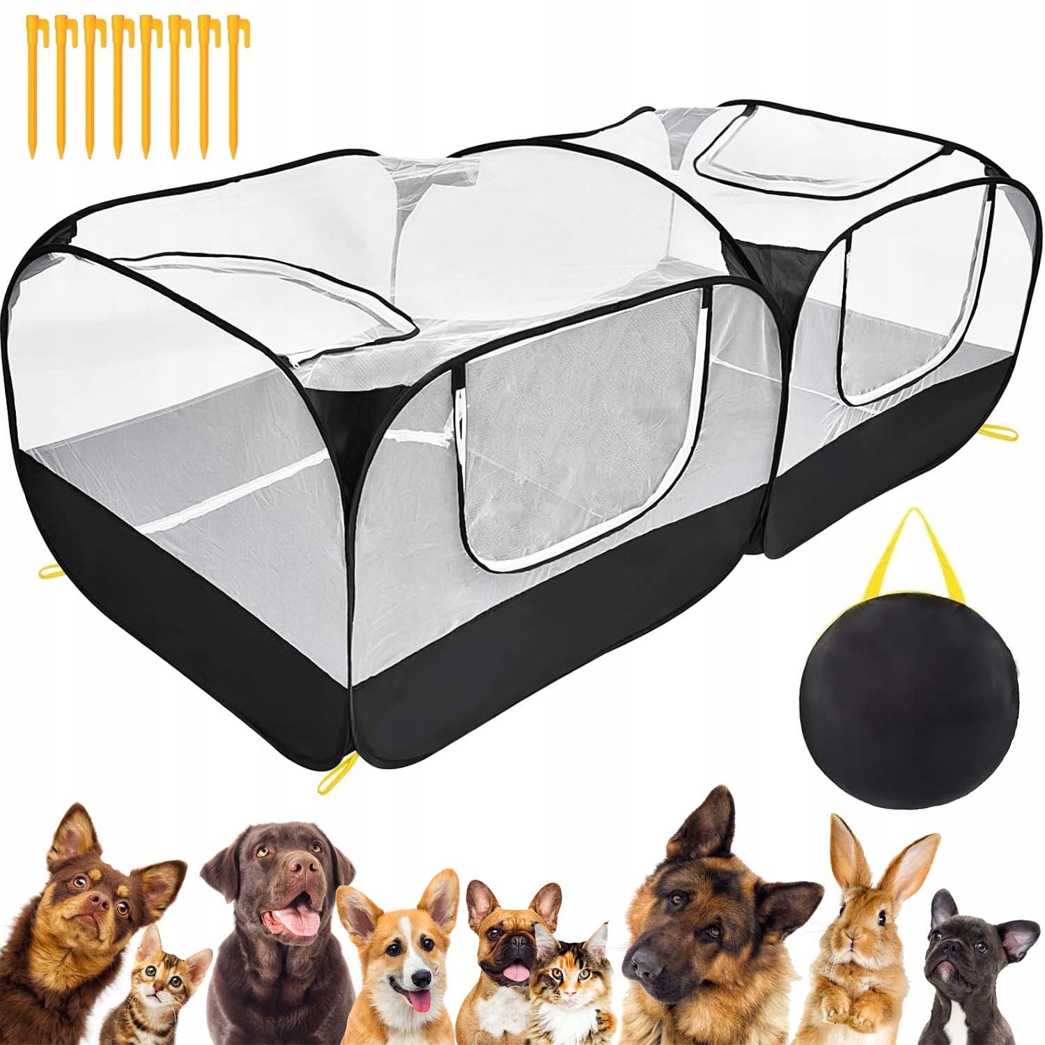 Levně Přenosný Pelíšek Kotec Stan Pro Zvířata Kompaktní Skládací Mobilní