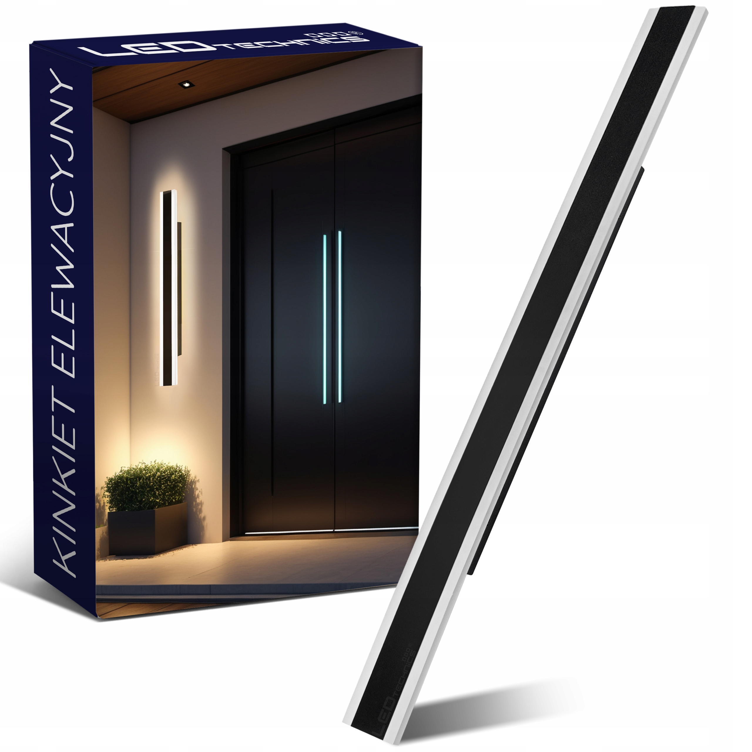 Lampa Ścienna Elewacyjna 38W Led Kinkiet Zewnętrzny Ogrodowy Ozdobny 120cm