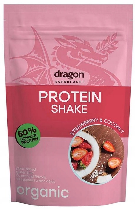 Proteinový shake jahoda a kokos, 50% bílkovina s aminokyselinami, s erytritolem