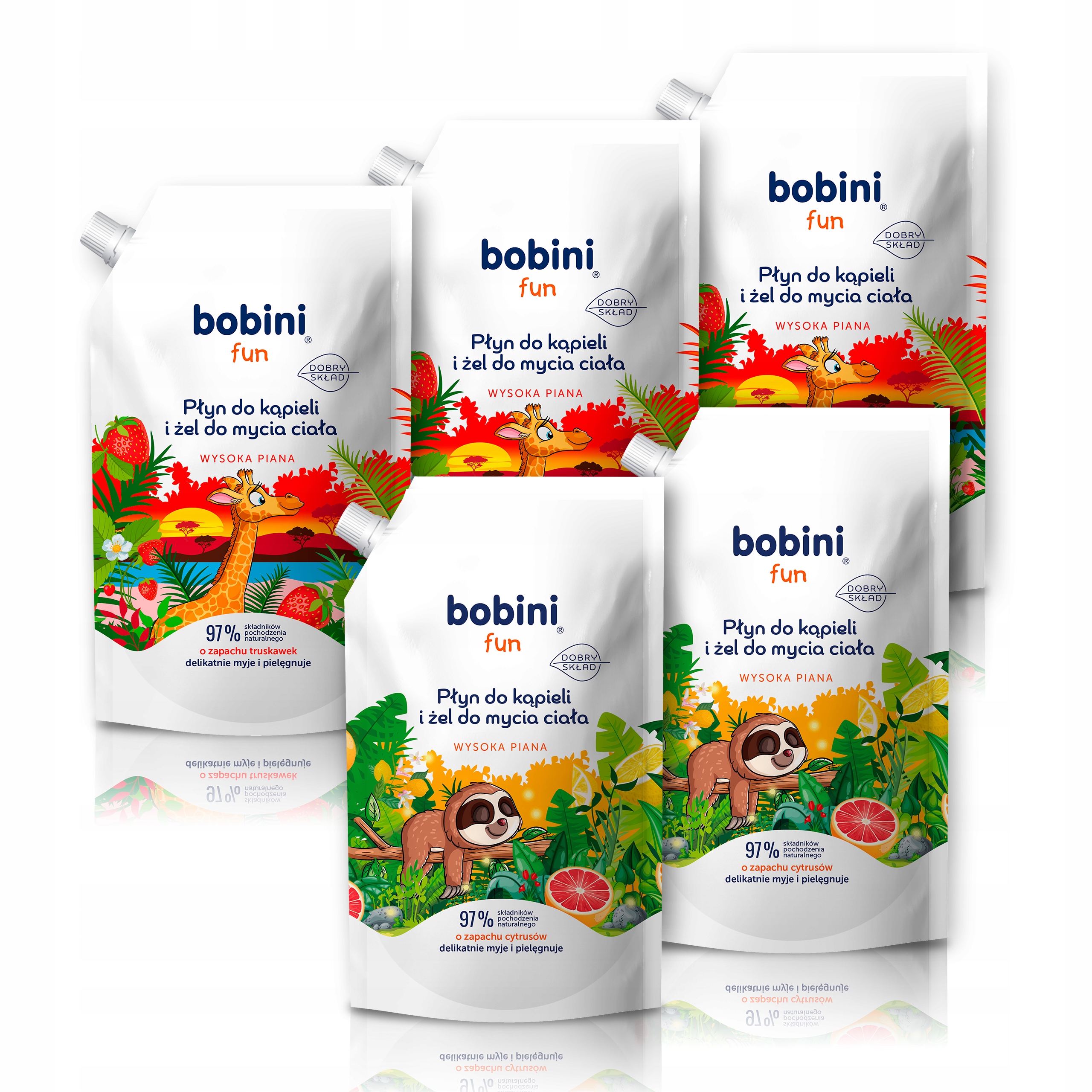 BOBINI Płyn do Kąpieli Żel do Mycia dla Dzieci 2w1 Maxi Piana Zapas 2,5l