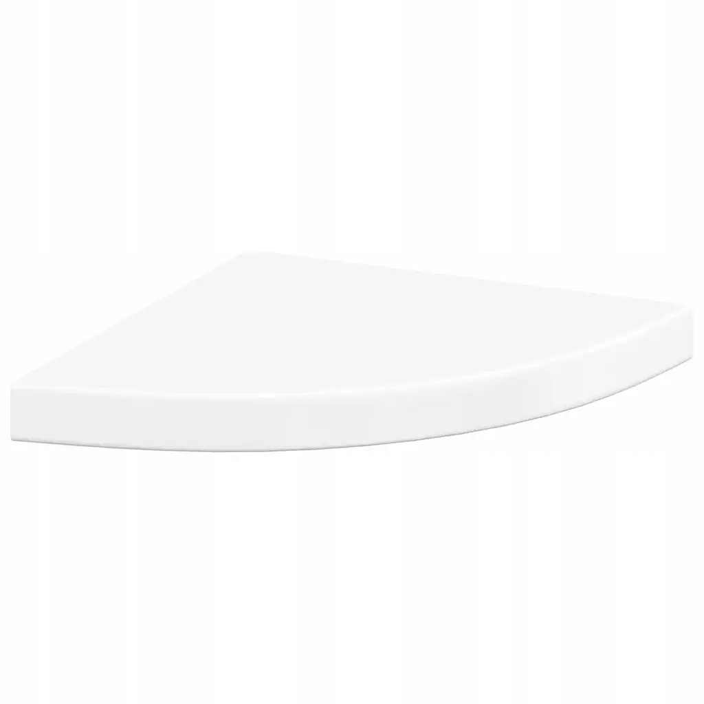 Rohová police 35x35 bílá MDF/kov