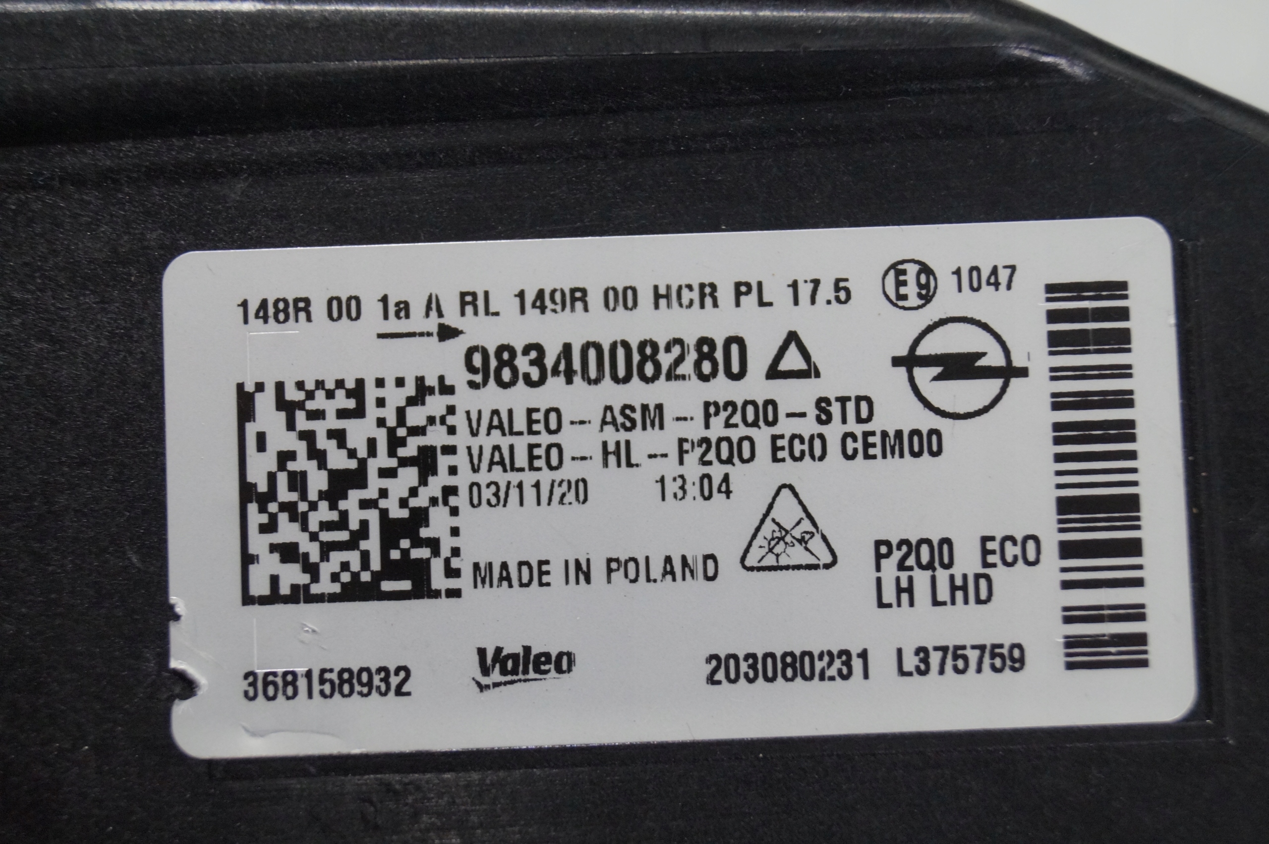 light front front left OPEL MOKKA B II 9834008280 368158932