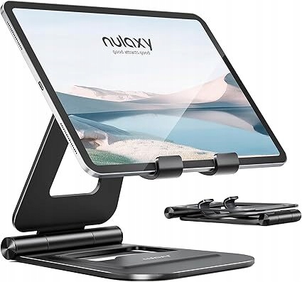 Stojak Na Tablet Telefon Nulaxy A5 Aluminiowy Regulowany Składany Czarny