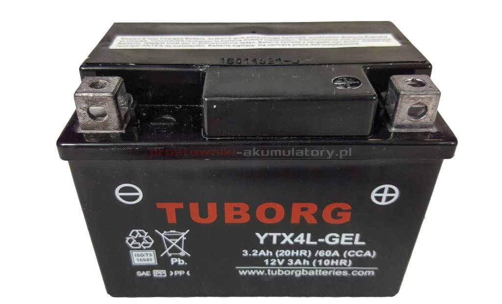 Akumulator Gel Tuborg YTX4L-GEL 4Ah 60A