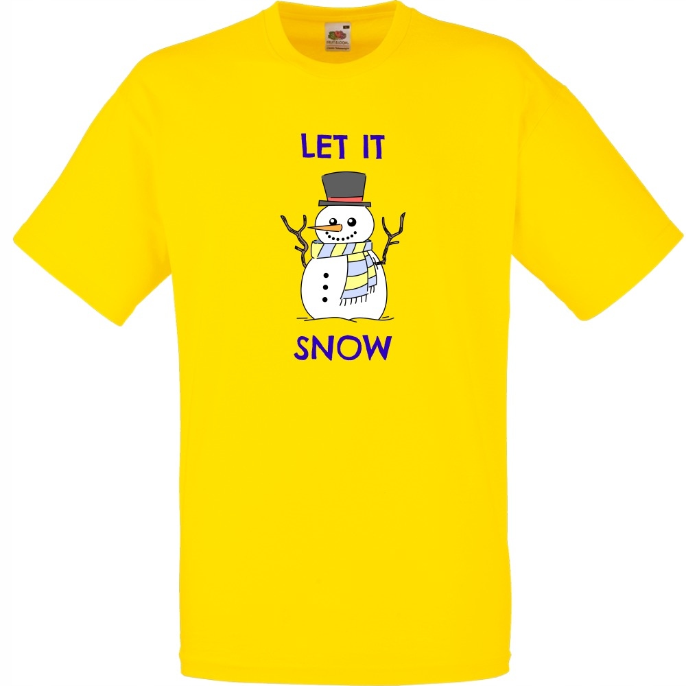 

Koszulka let it snow bałwan XL żółta jaskrawa