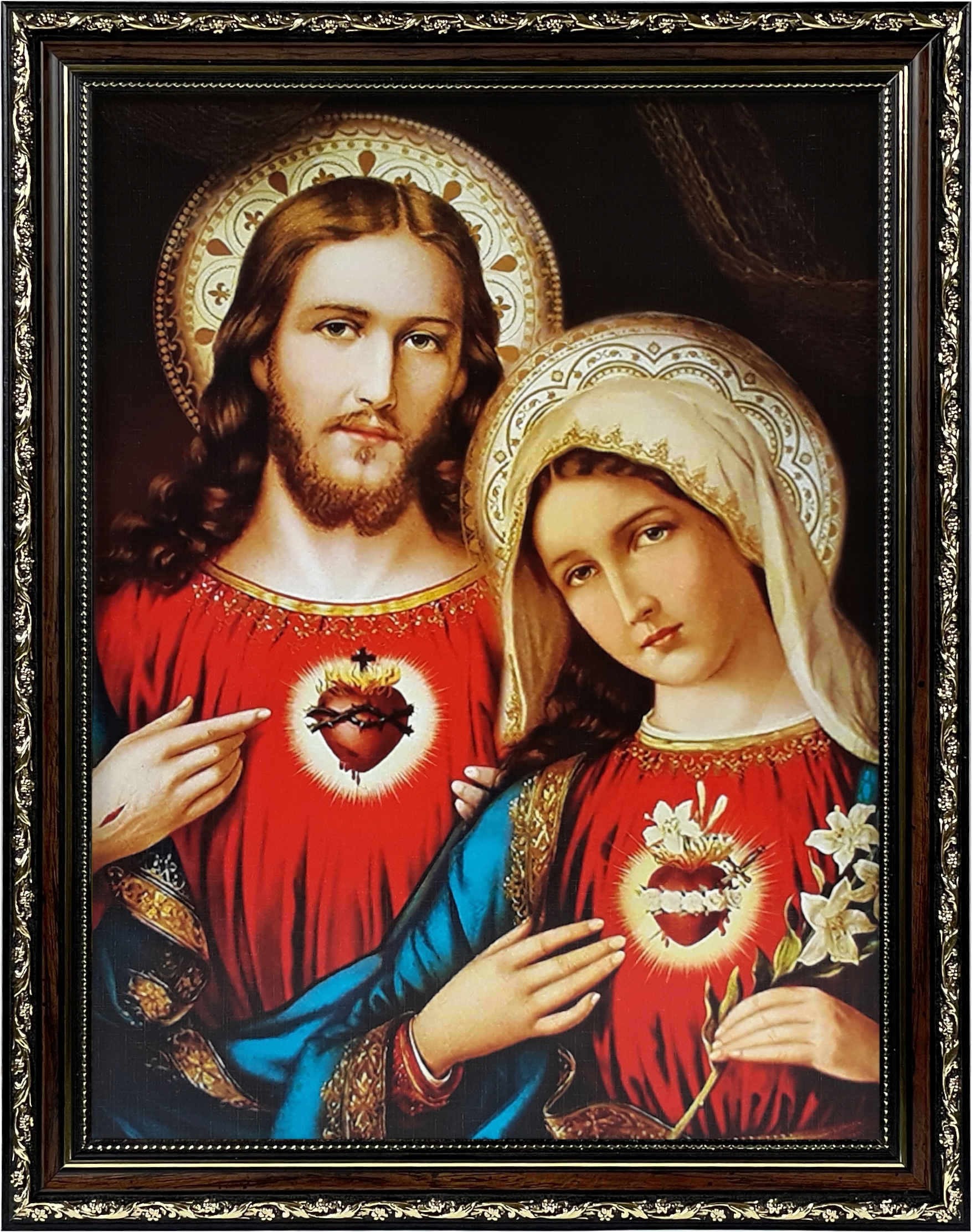 

Obraz 46x36 Serce Jezusa I Maryi Zdobiona Rama